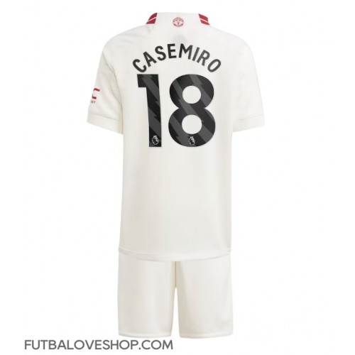 Dres Manchester United Casemiro #18 Tretina pre deti 2023-24 Krátky Rukáv (+ trenírky)